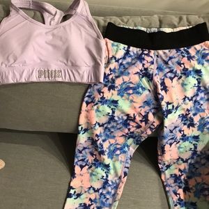 PINK Victoria’s Secret retro leggings & sports bra